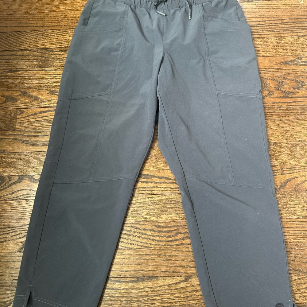 L.L. Bean Gray Track Pants with Elastic Waistband